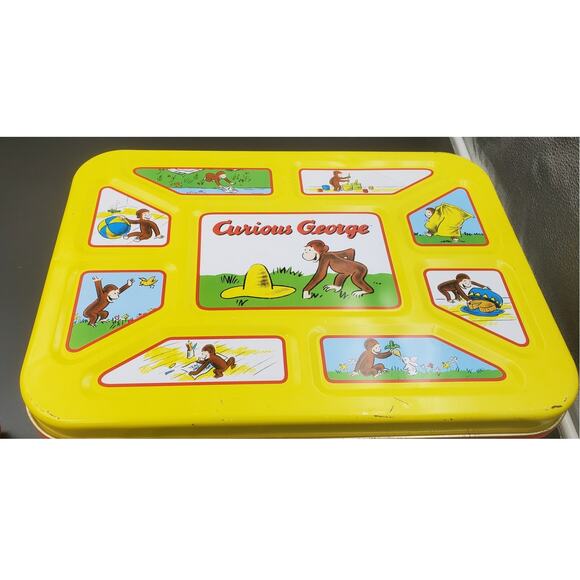 Vintage 1990's Curious George 5 piece Collector's Tin, PRE-OWNED - Picture 9 of 13